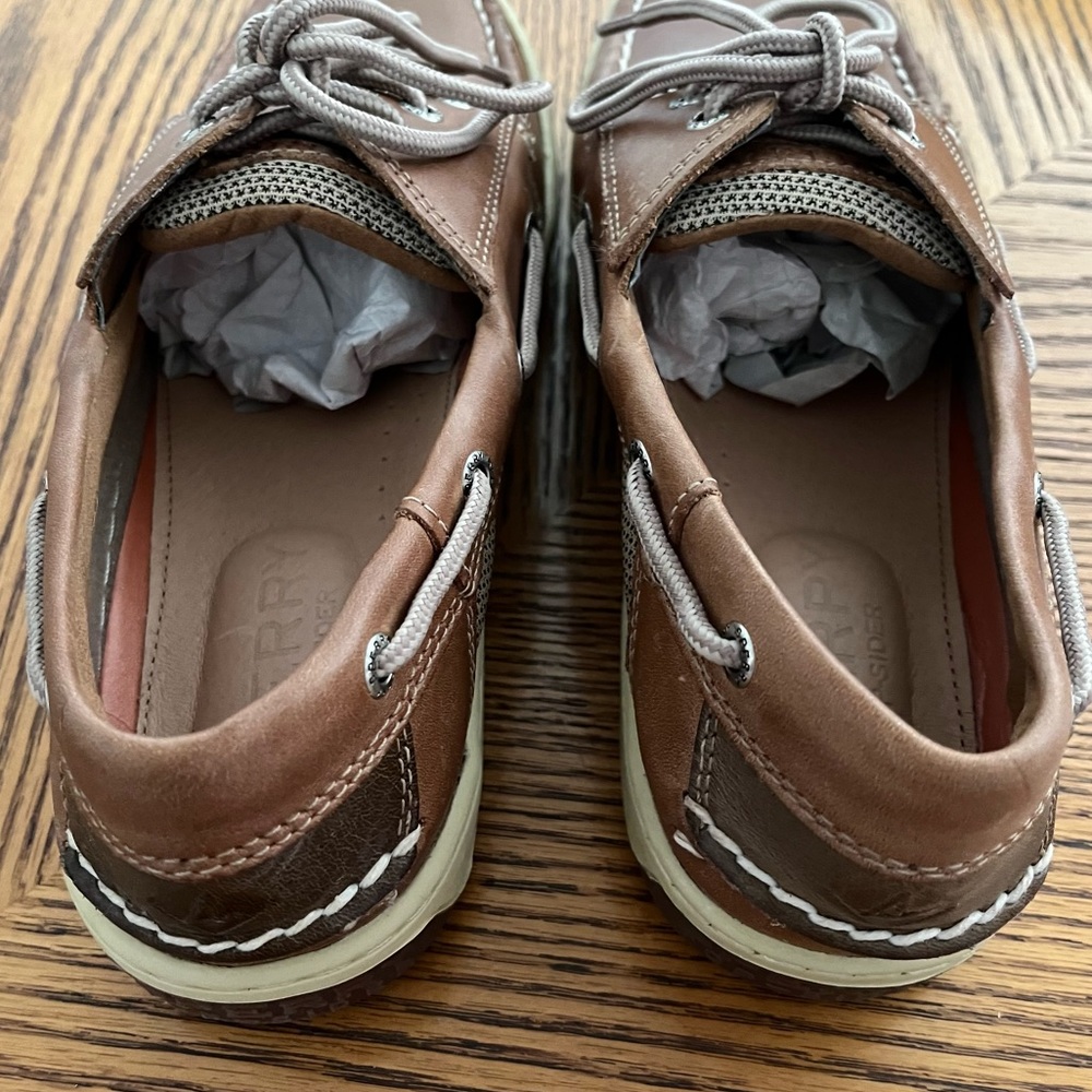 NEW SPERRY Billfish Boat Shoes - Dark Tan - Picture 7 of 13